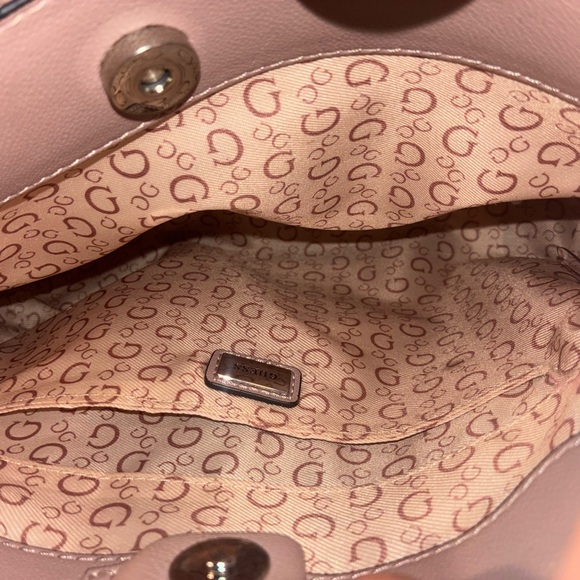 Guess Blush Pink Monogram Satchel - Picture 4 of 5
